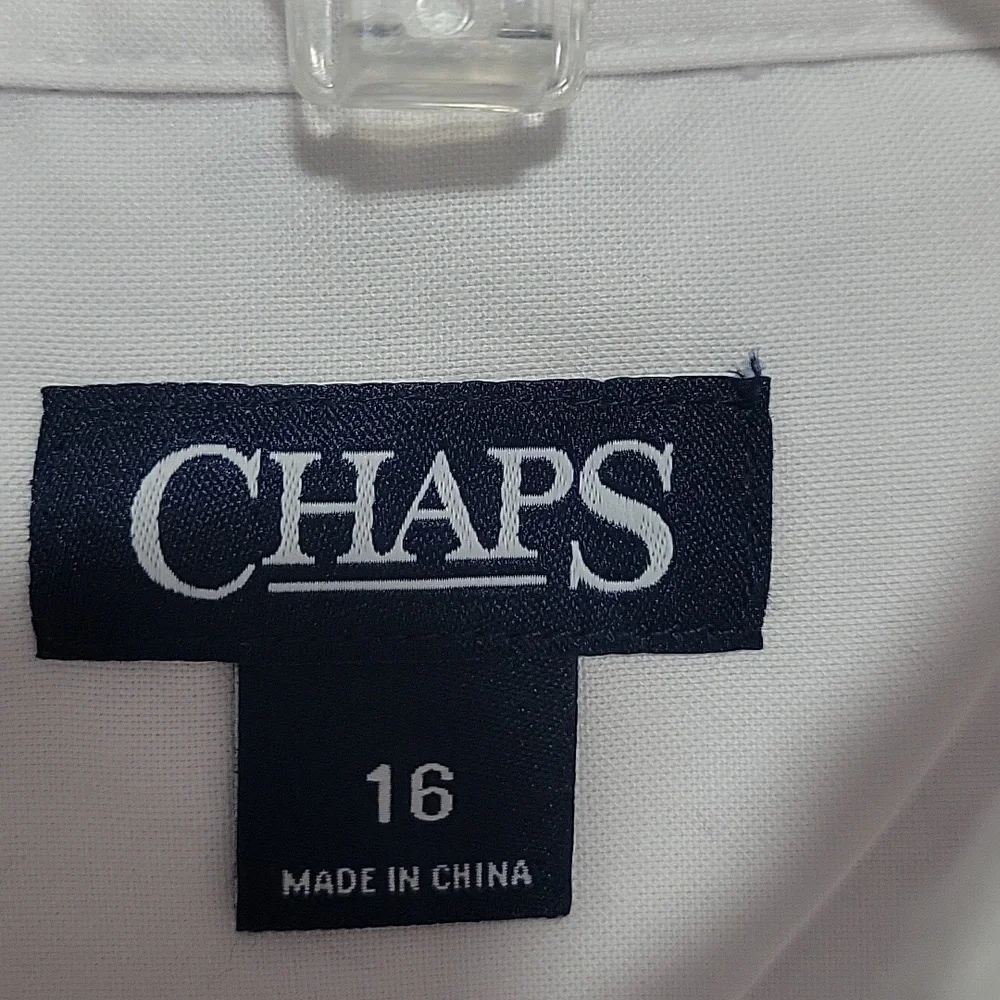 Chaps Kids Classic White Button Down Shirt 16